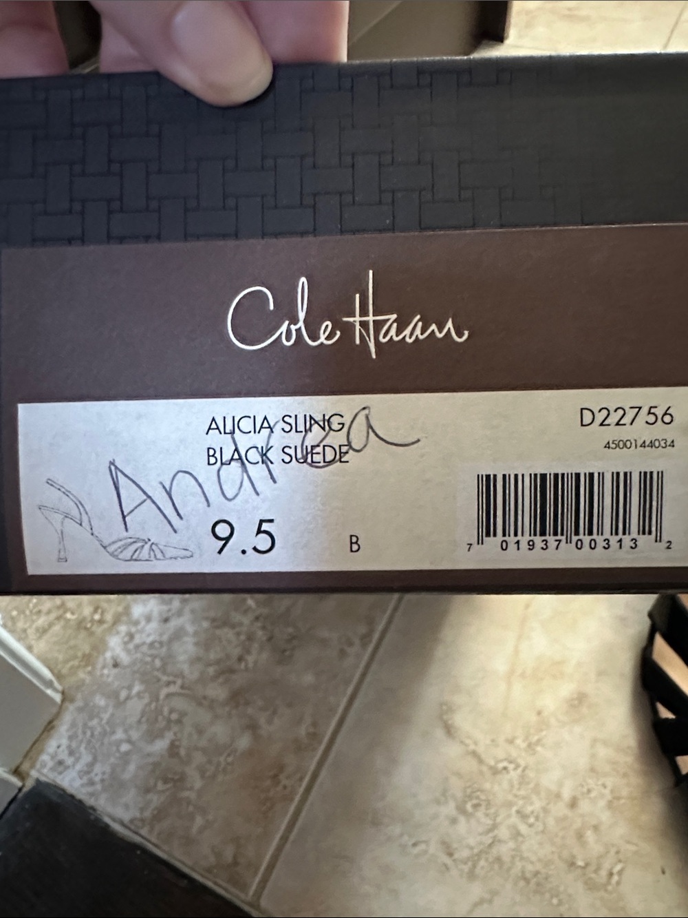 Cole Haan Black Pointed-Toe Slingback Heels - Picture 5 of 5